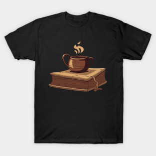 Dark Academia Coffee and Books T-Shirt