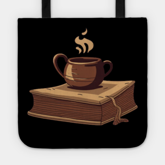 Dark Academia Coffee and Books Tote by SR8891