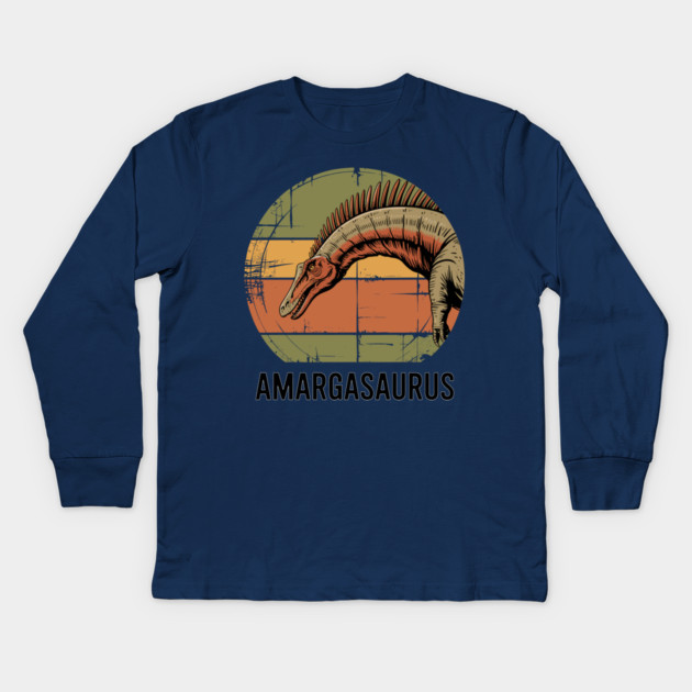 Amargasaurus Kids Long Sleeve T-Shirt by JessArty
