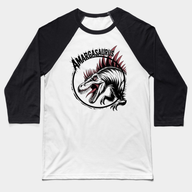 Amargasaurus Baseball T-Shirt by JessArty