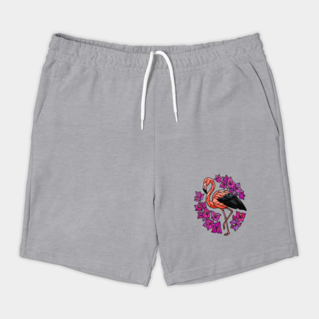 Stained Glass Flamingo with Pink Floral Art by BirdsnStuff