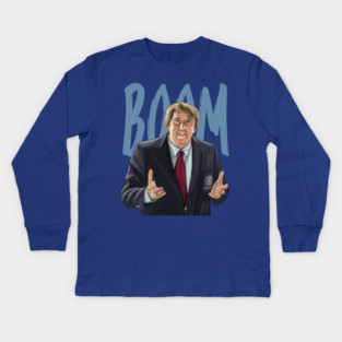 Madden: Nicolas Cage is John Madden saying "BOOM" Kids Long Sleeve T-Shirt
