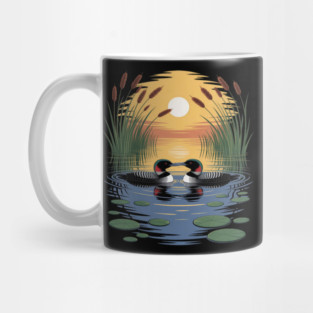 Common Loons Lake Nature Wildlife Birdwatching Mug