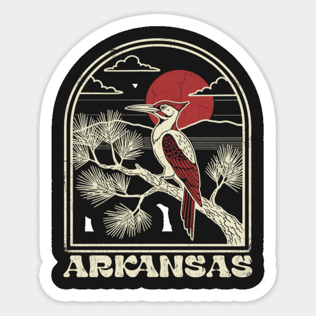 Arkansas Ivory Bill Sticker by rt-shirts