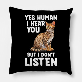S2 Bengal Cat (114) Pillow