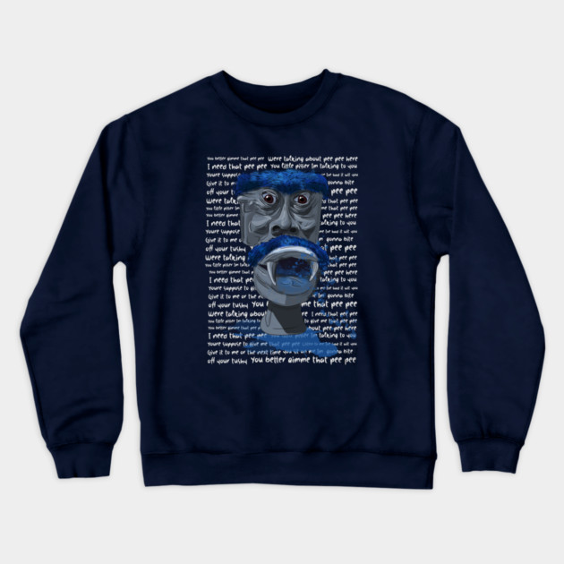 Look Who's Talking Too: Mr. Toilet Man Wants That Pee Pee Crewneck Sweatshirt by 51Deesigns
