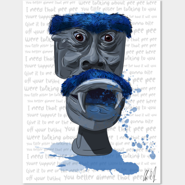 Look Who's Talking Too: Mr. Toilet Man Wants That Pee Pee Wall Art by 51Deesigns