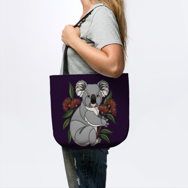 Stained Glass Koala Botanical Wildlife Illustration by BirdsnStuff