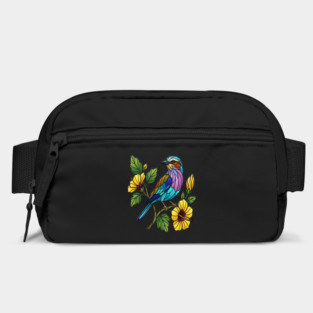 Stained Glass Lilac Breasted Roller Bird Art Bag