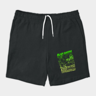 "BLACK SUNSHINE" GREEN LIME Shorts