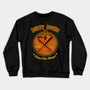 "DIRTY DEEDS" ORANGE YELLOW Crewneck Sweatshirt