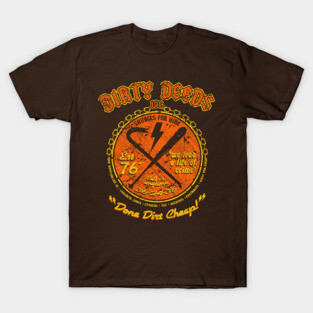 "DIRTY DEEDS" ORANGE YELLOW T-Shirt