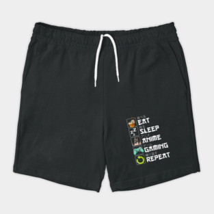 Eat Sleep Anime Gaming Repeat Kawaii Otaku Shorts