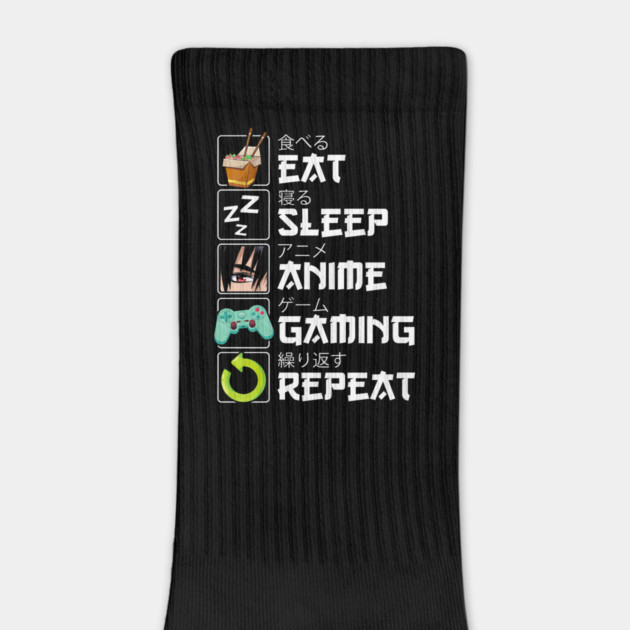 Eat Sleep Anime Gaming Repeat Kawaii Otaku by yangho