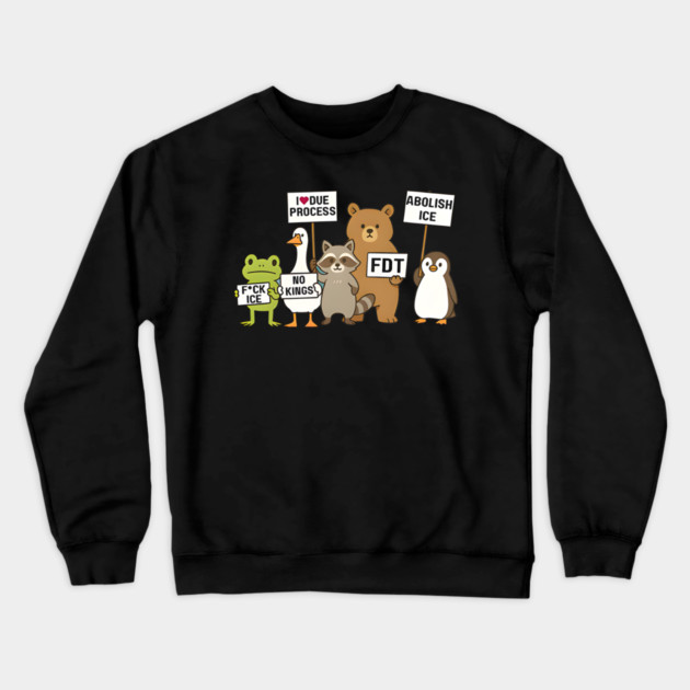 Defund ICE Out Now Crewneck Sweatshirt by Donald's Store 2