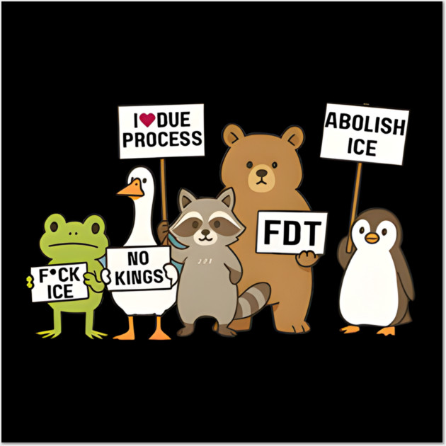 Defund ICE Out Now Wall Art by Donald's Store 2