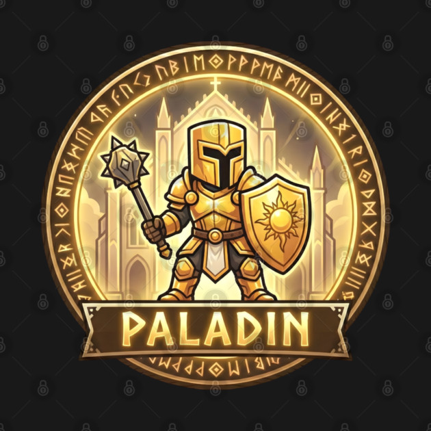 Blocky Paladin RPG Gamer Avatar - Paladin - T-Shirt | TeePublic