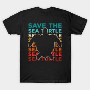 Turtle Pet Save The Save Turtle Environmentalist Sunset Graphic T-Shirt