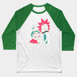 Rick Sanchez and Morty Smith Portrait Baseball T-Shirt