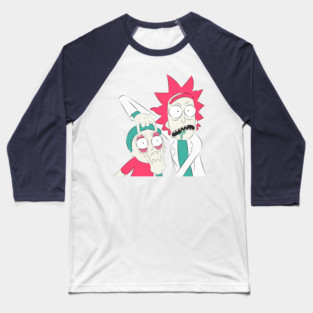 Rick Sanchez and Morty Smith Portrait Baseball T-Shirt