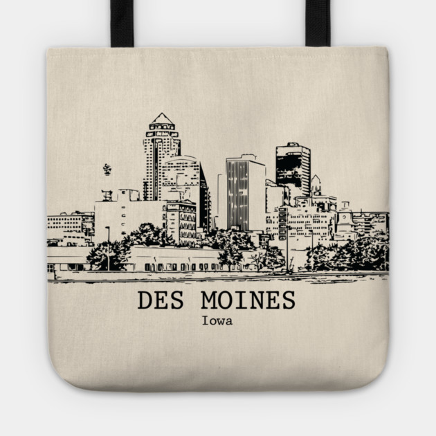 Des Moines - Iowa Tote by Lakeric