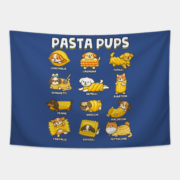 Pasta Pups Tapestry by GoshWow®