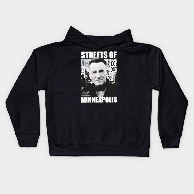 Bruce Springsteen streets of Minneapolis anti ICE Kids Hoodie by Donald's Store 2