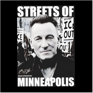 Bruce Springsteen streets of Minneapolis anti ICE Posters and Art