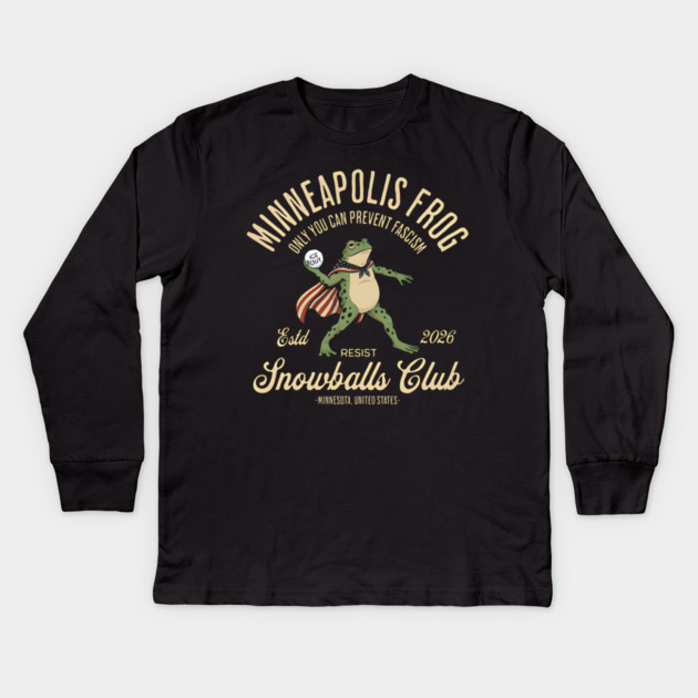 Minneapolis resist -Frog Kids Long Sleeve T-Shirt by Donald's Store 2