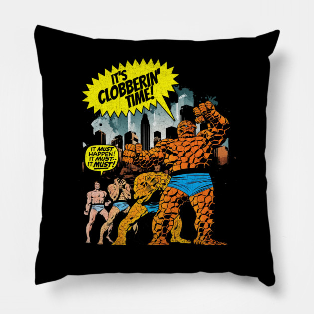 Benjy Blue Eyes of Yancy Street of New York Super Hero Comic Book Pillow by Joaddo