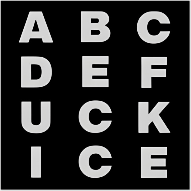 Original Abcdefuck Ice Alphabet Wall Art by Donald's Store 2