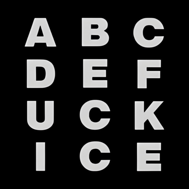 Original Abcdefuck Ice Alphabet by Donald's Store 2