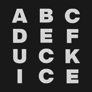 Original Abcdefuck Ice Alphabet T-Shirt