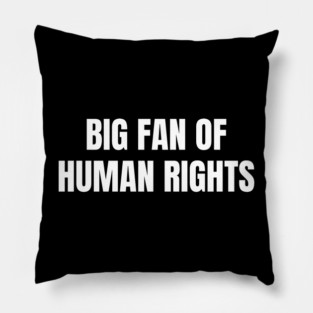 Big Fan Of Human Rights Pillow