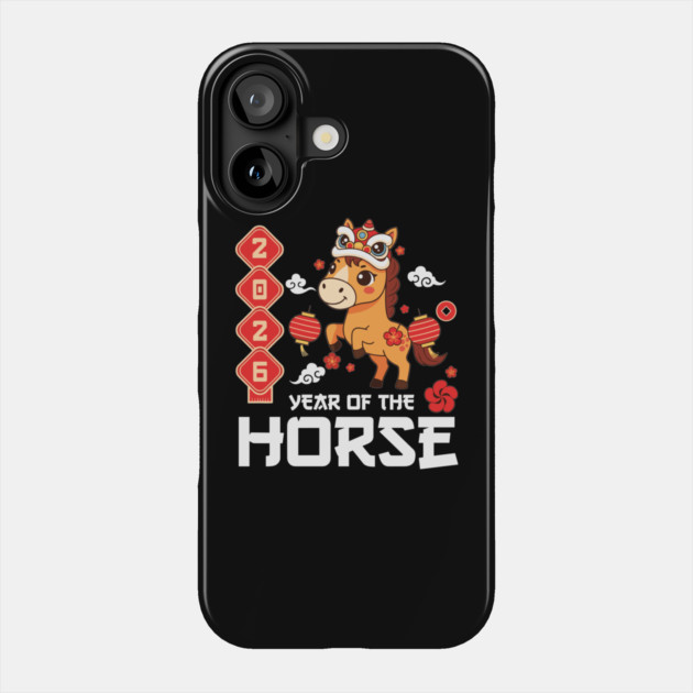 Year of The Horse 2026 Cute Kawaii Chinese New Year Kids Phone Case by Chi's Store 1
