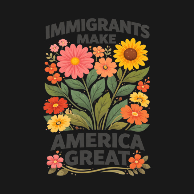 Immigrants Make America Great Pro-Immigrant American Patriotism by ArtistTee ⭐⭐⭐⭐⭐