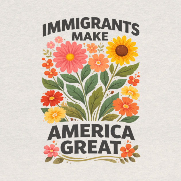 Immigrants Make America Great Pro-Immigrant American Patriotism by ArtistTee ⭐⭐⭐⭐⭐