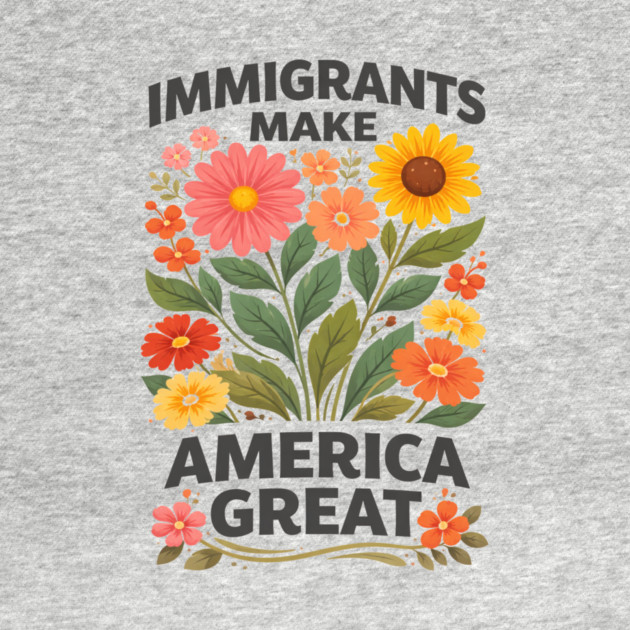 Immigrants Make America Great Pro-Immigrant American Patriotism by ArtistTee ⭐⭐⭐⭐⭐