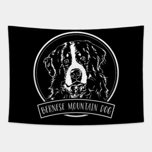 Bernese Mountain Dog lover dog portrait Tapestry