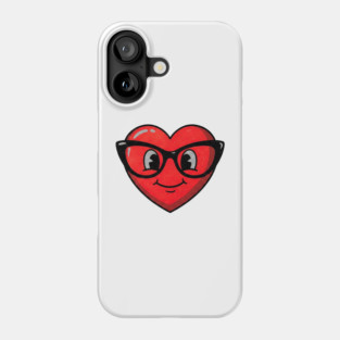 Cute Heart Face With Glasses Phone Case