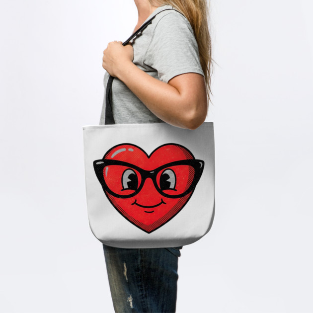 Cute Heart Face With Glasses by Creatifly Graphic Tees