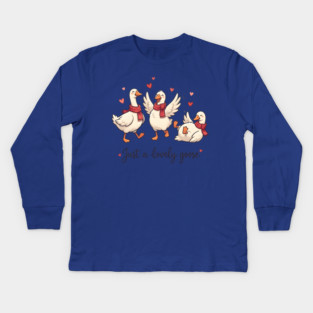 Just a Lovely Goose Kids Long Sleeve T-Shirt
