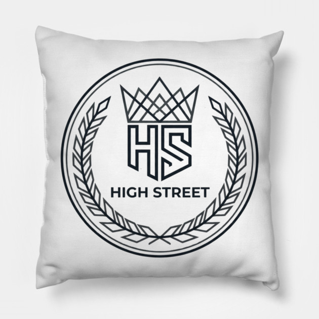 High Street T-Shirt | Bold Urban Typography Tee | Modern Streetwear Graphic Pillow by Muhammad Naveed Khan