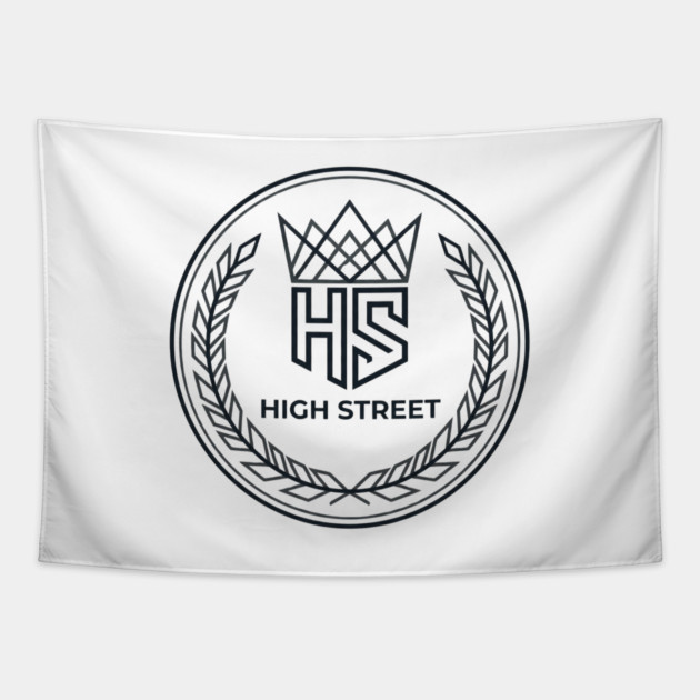 High Street T-Shirt | Bold Urban Typography Tee | Modern Streetwear Graphic Tapestry by Muhammad Naveed Khan