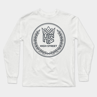 High Street T-Shirt | Bold Urban Typography Tee | Modern Streetwear Graphic Long Sleeve T-Shirt