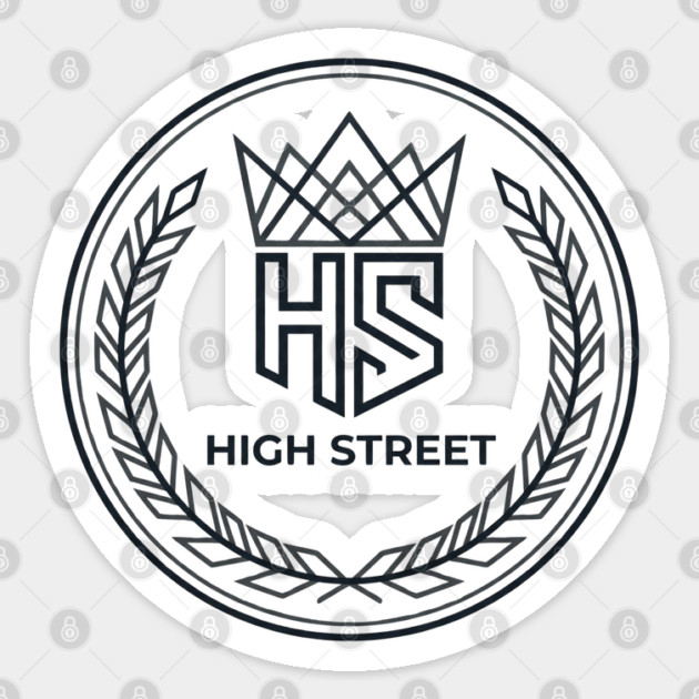 High Street T-Shirt | Bold Urban Typography Tee | Modern Streetwear Graphic Sticker by Muhammad Naveed Khan