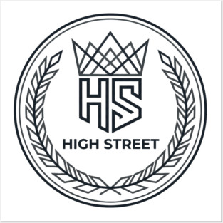 High Street T-Shirt | Bold Urban Typography Tee | Modern Streetwear Graphic Posters and Art