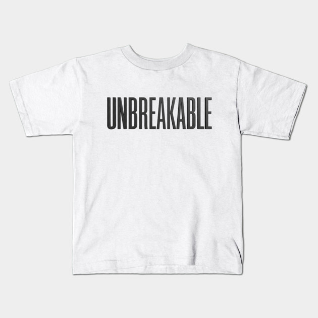 Unbreakable T-Shirt | Bold Motivational Typography Tee | Urban Streetwear Graphic Kids T-Shirt by Muhammad Naveed Khan