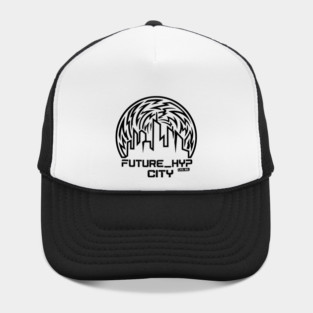 Future Hyp City T-Shirt | Cyber Streetwear Typography Tee | Bold Urban Graphic Hat