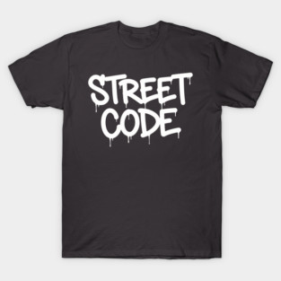 Street Code T-Shirt | Bold Urban Typography Tee | Streetwear Graphic Design T-Shirt